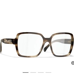Stunning Chanel Olive Green Tortoise Eyeglasses
